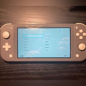 Grey Nintendo Switch Lite with Original Charger